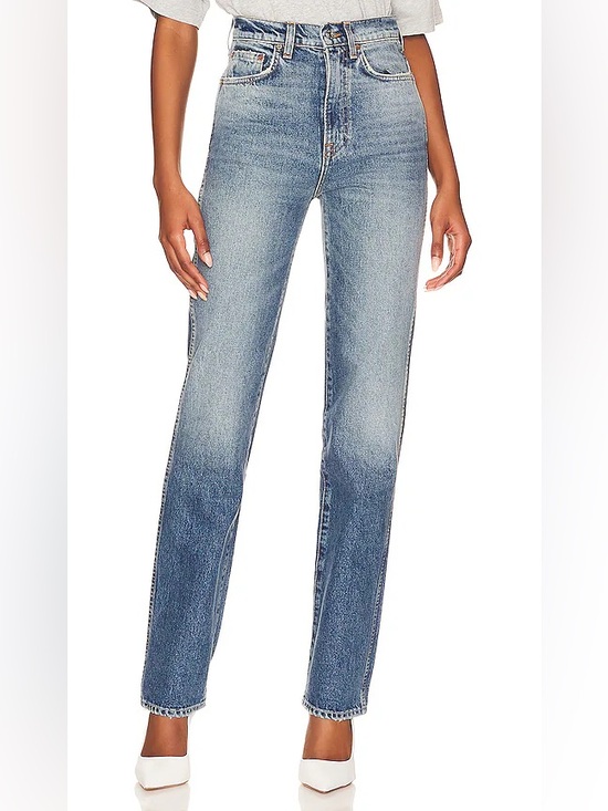 GRLFRND Denim - GRLFRND Sara Super High Rise Slim Straight Jeans - Sz 29